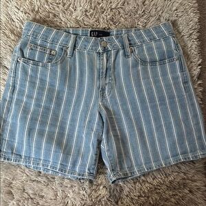 GAP Light Blue Striped Shorts